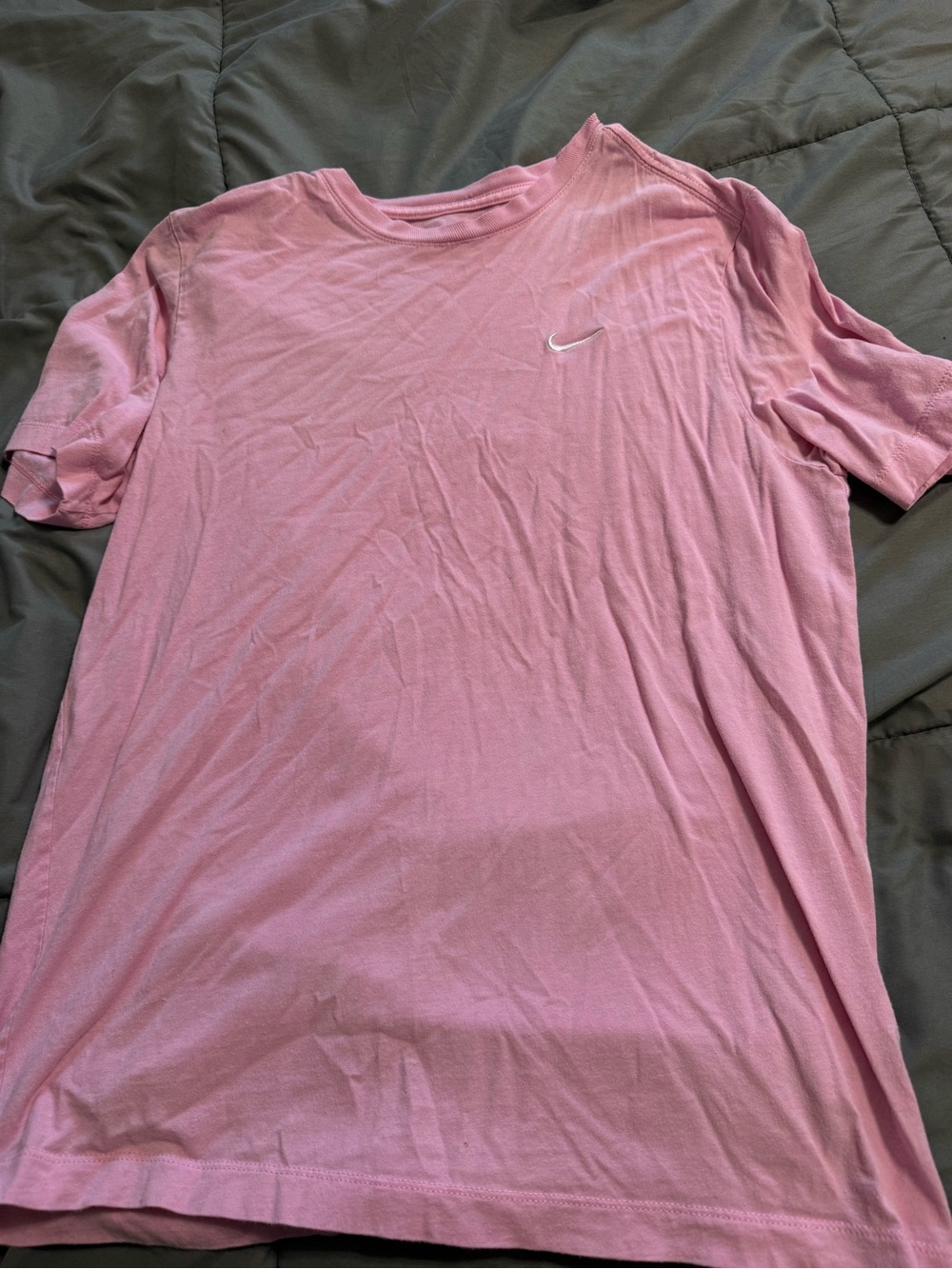 Nike Men's Pink Short Sleeve Crew Tee with Swoosh